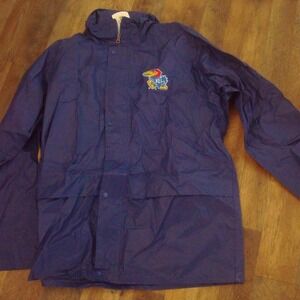 KANSAS JAYHAWKS JACKET WINDBREAKER RAIN VINTAGE G3
